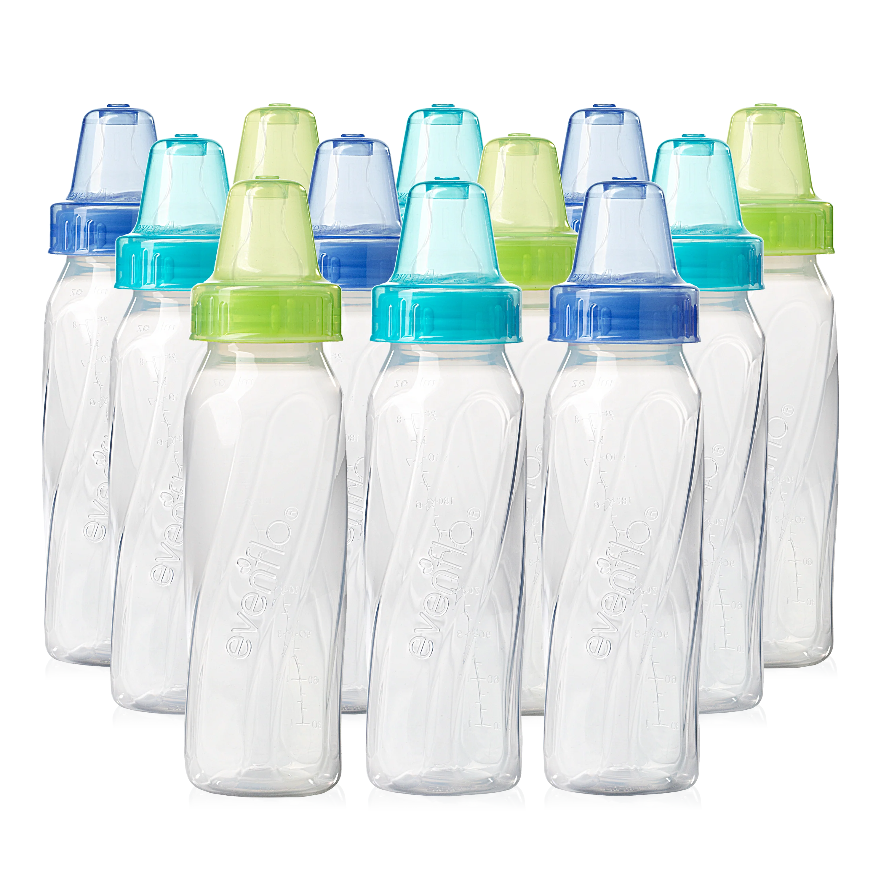 Classic Baby Bottles, Clear, Plastic 8oz 12pk